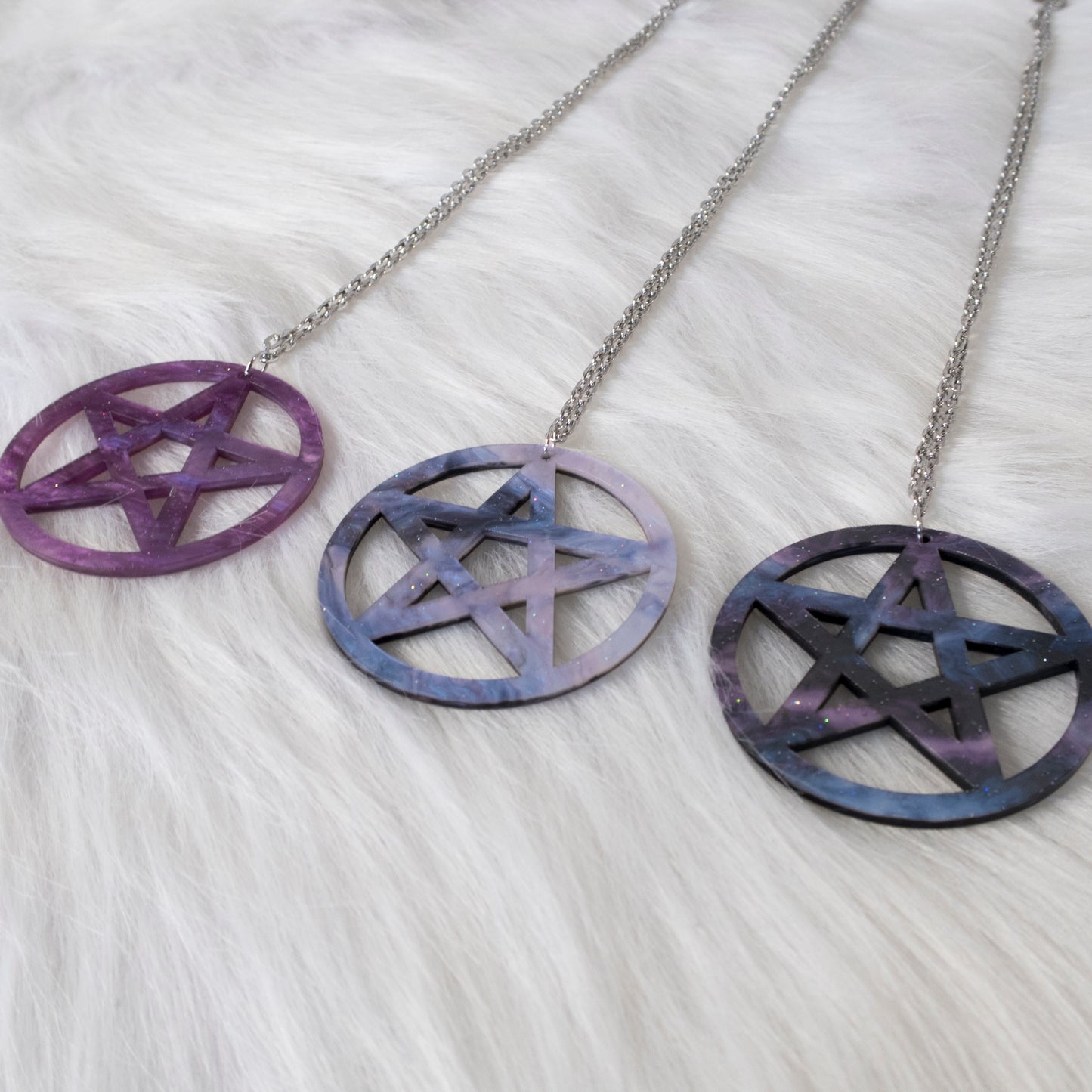 Space Pentagram necklace - Dark