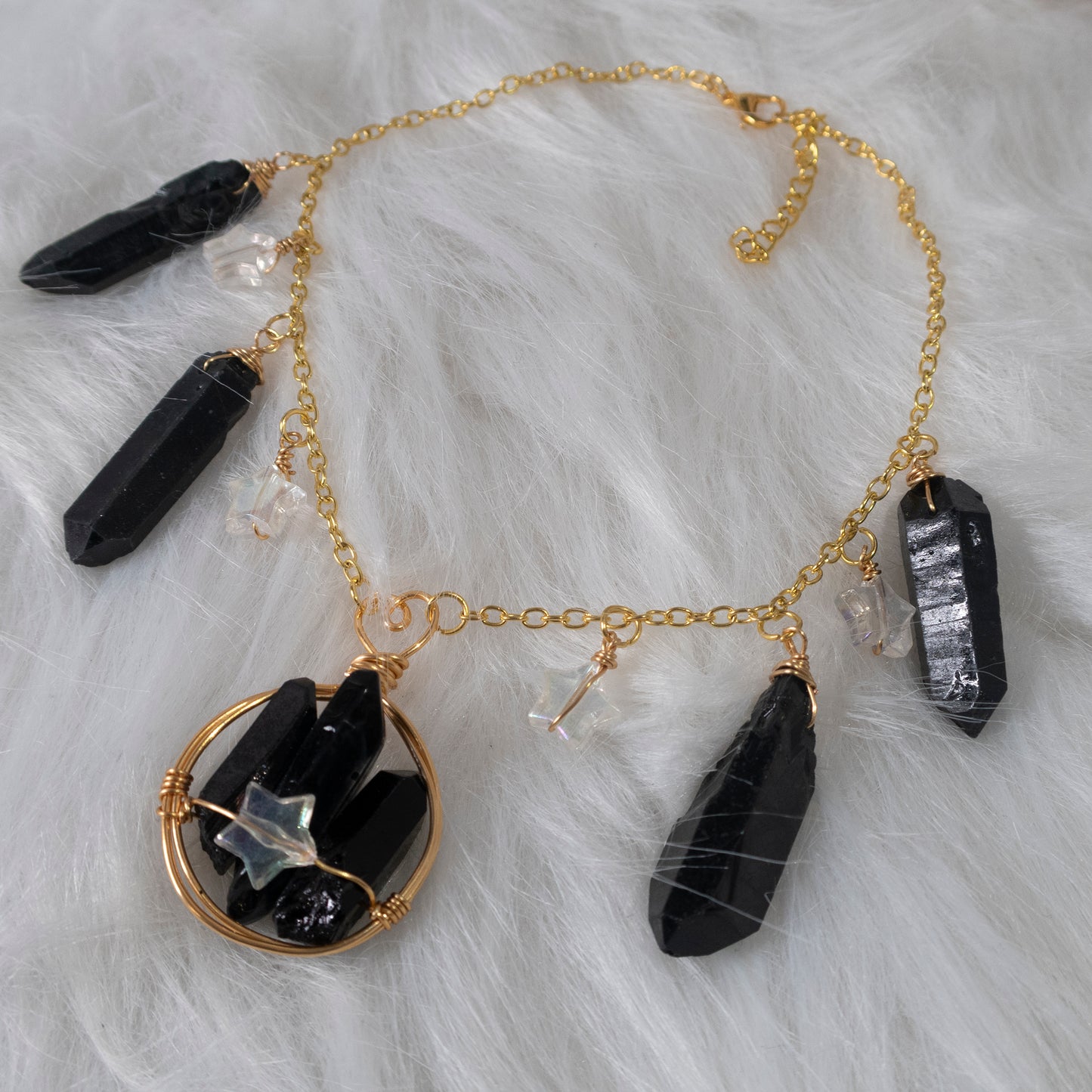 Black Crystal & Stars choker