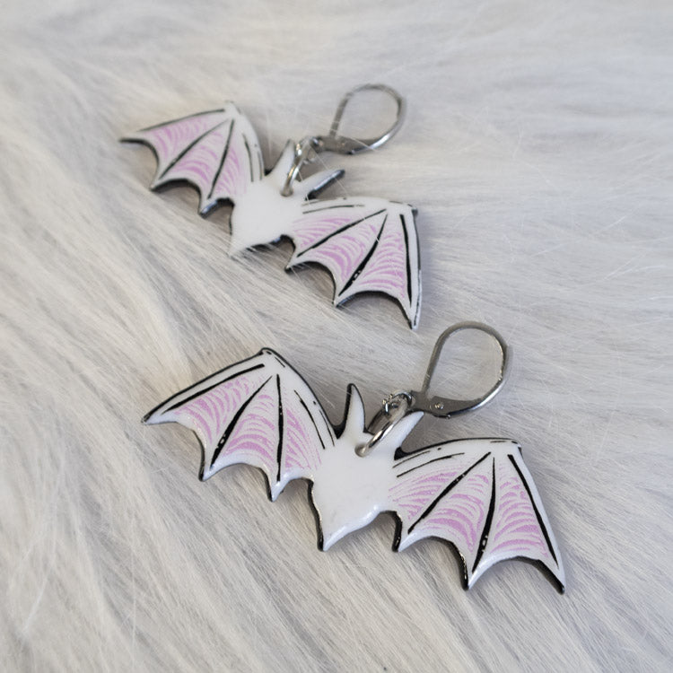Ghostwing Bat Earrings