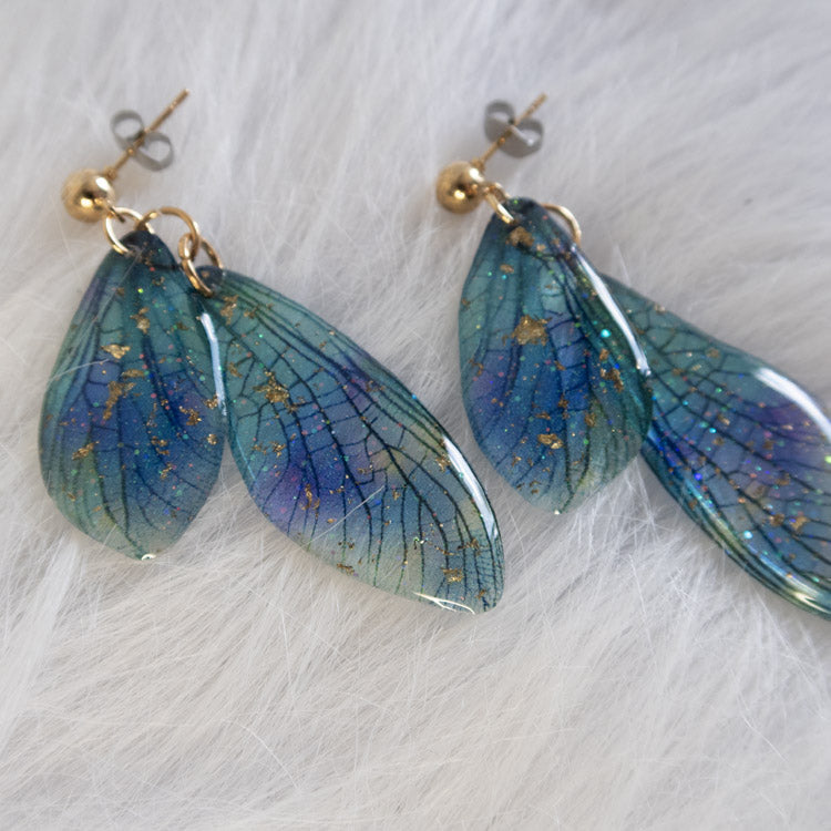 Crystal Lagoon Wings Earrings
