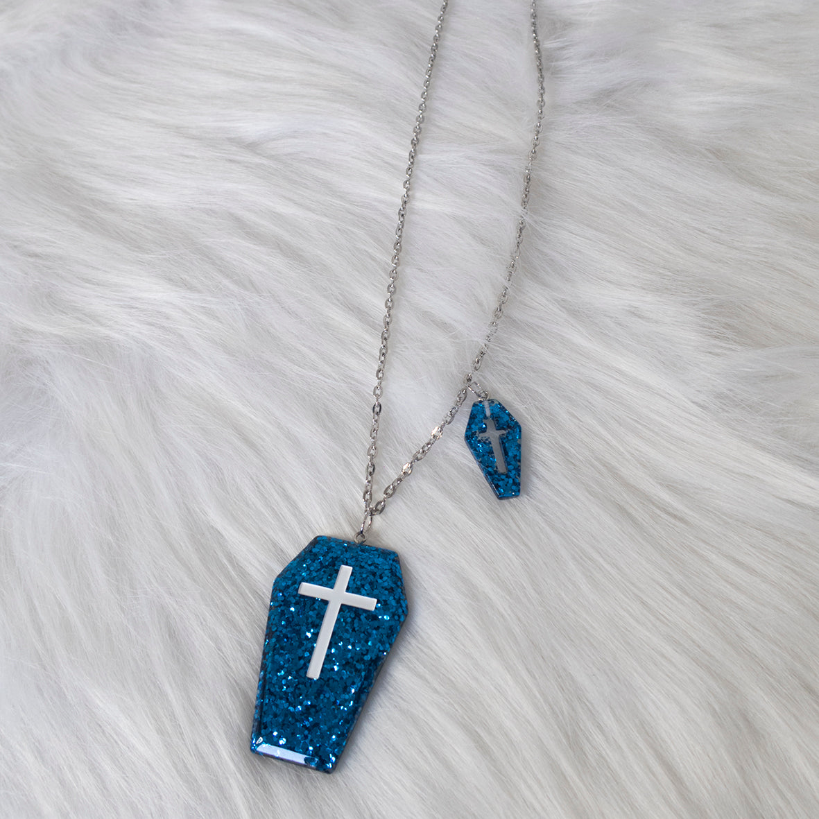 Blue Coffin necklace