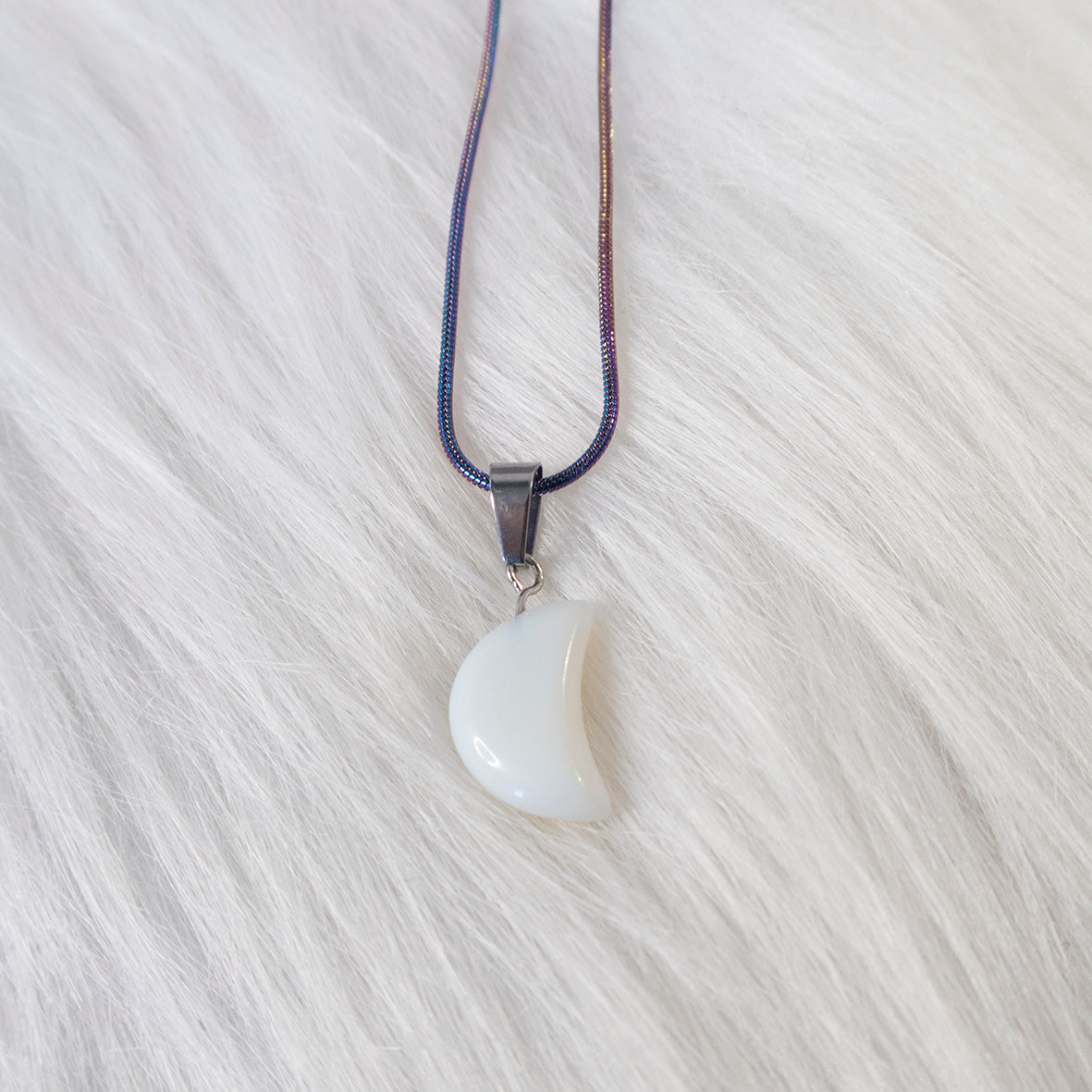 Opal Moon Rainbow necklace