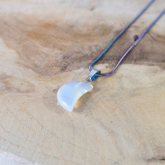 Opal Moon Rainbow necklace