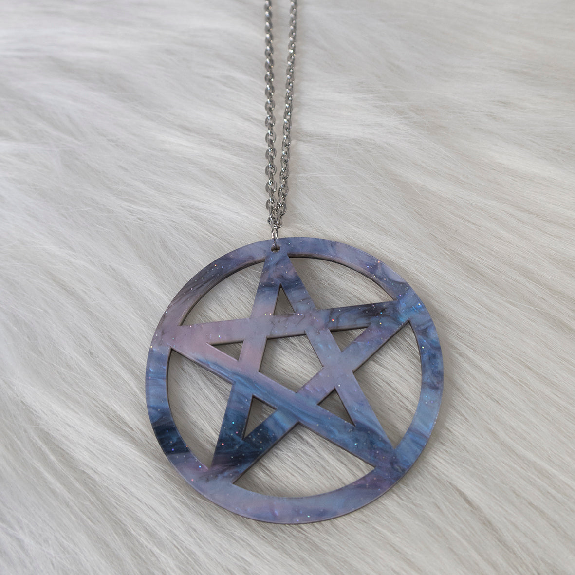 Space Pentagram necklace - Light