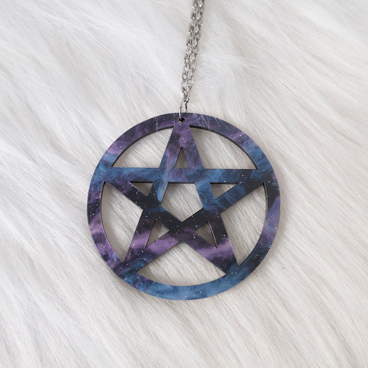 Space Pentagram necklace - Dark