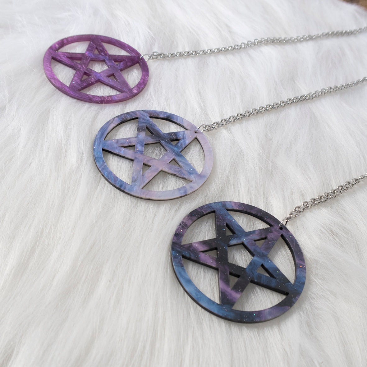 Space Pentagram necklace - Light