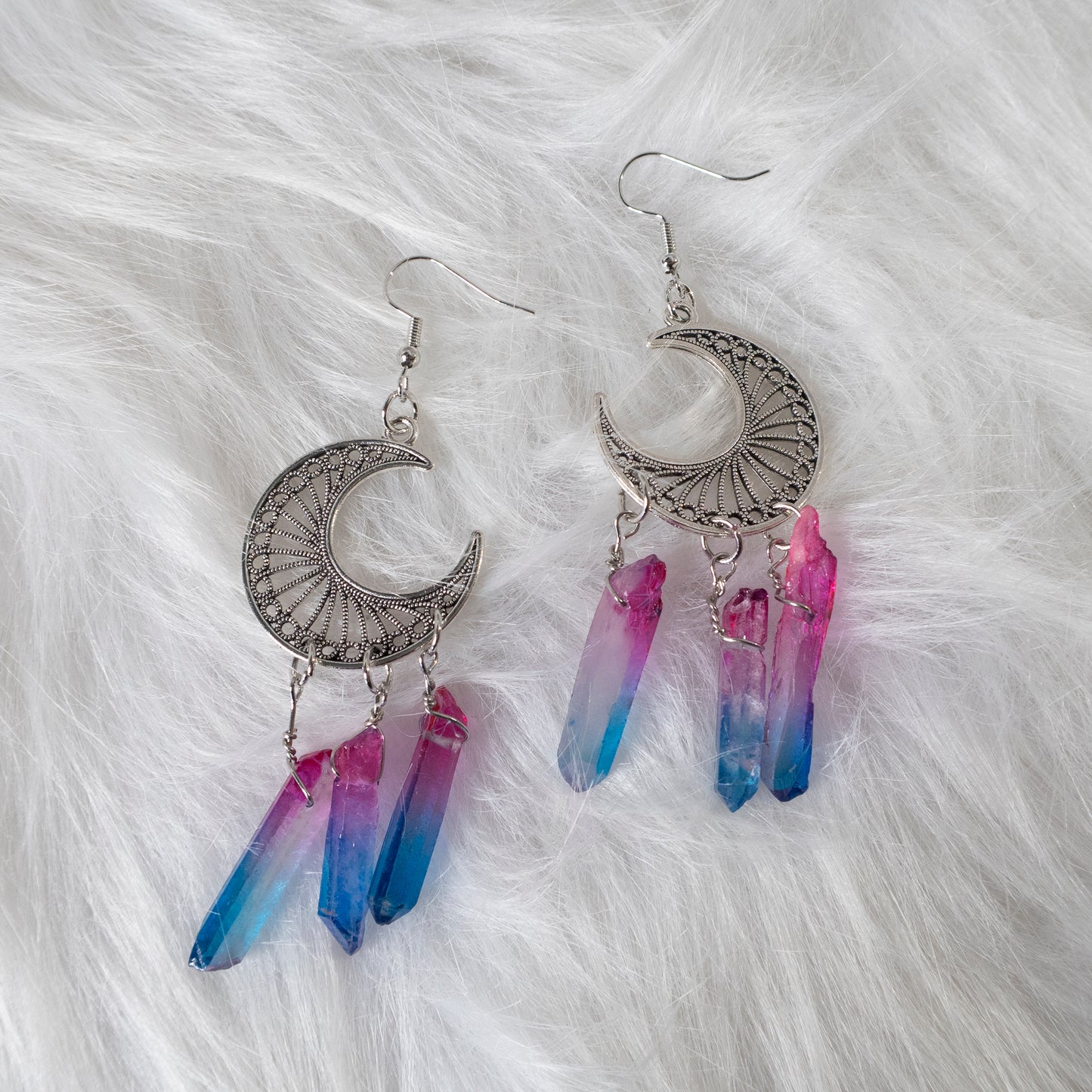 Crescent Moon Crystal earrings