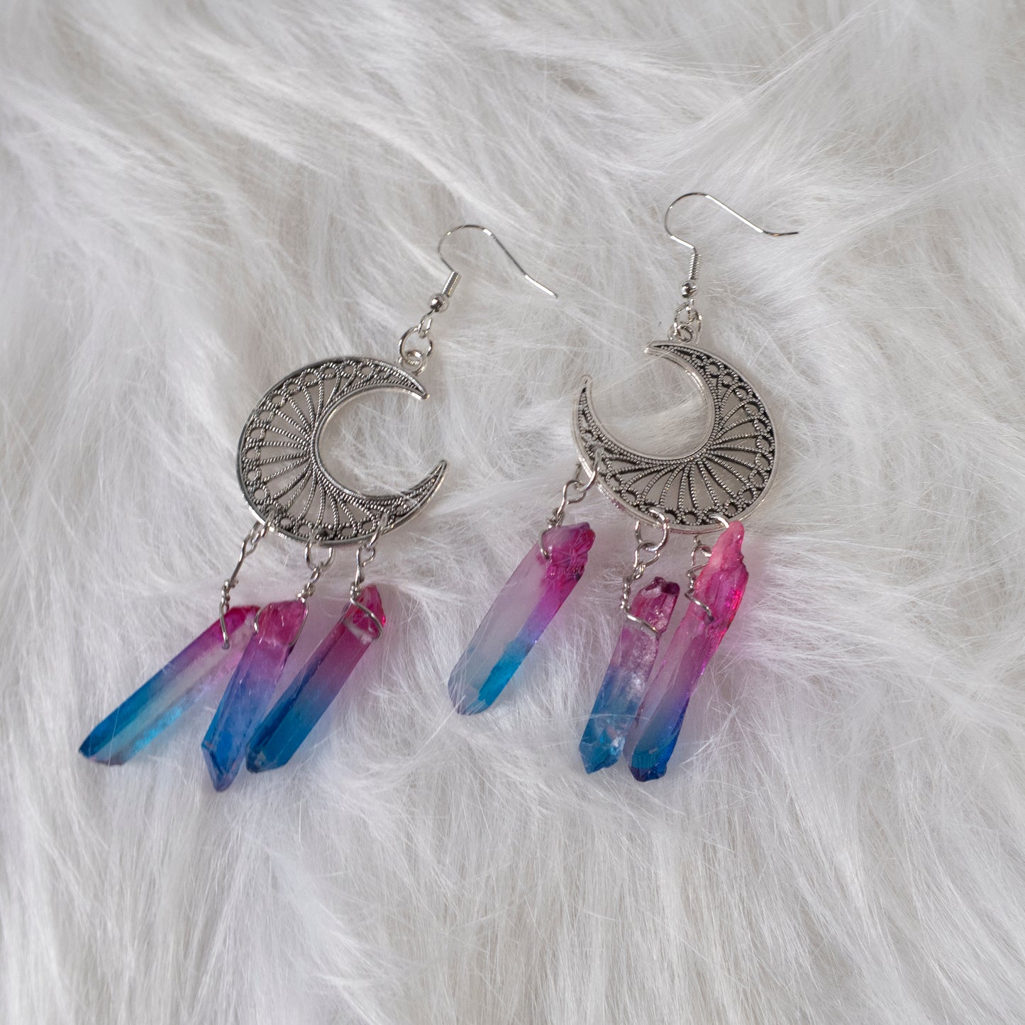 Crescent Moon Crystal earrings