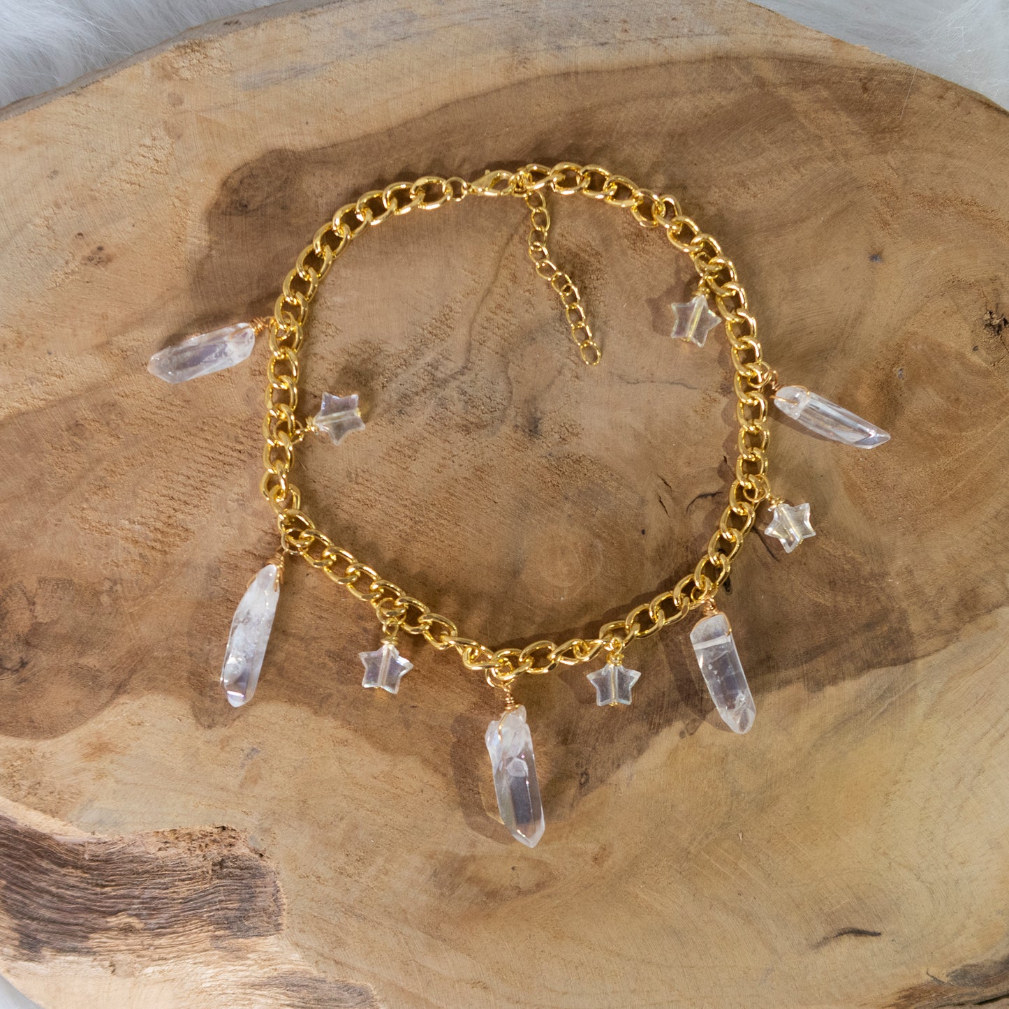 Gold Stars & Crystals choker