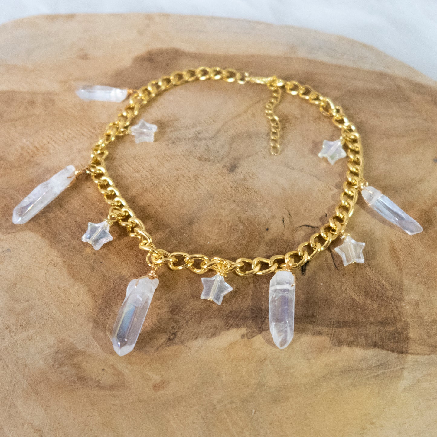 Gold Stars & Crystals choker
