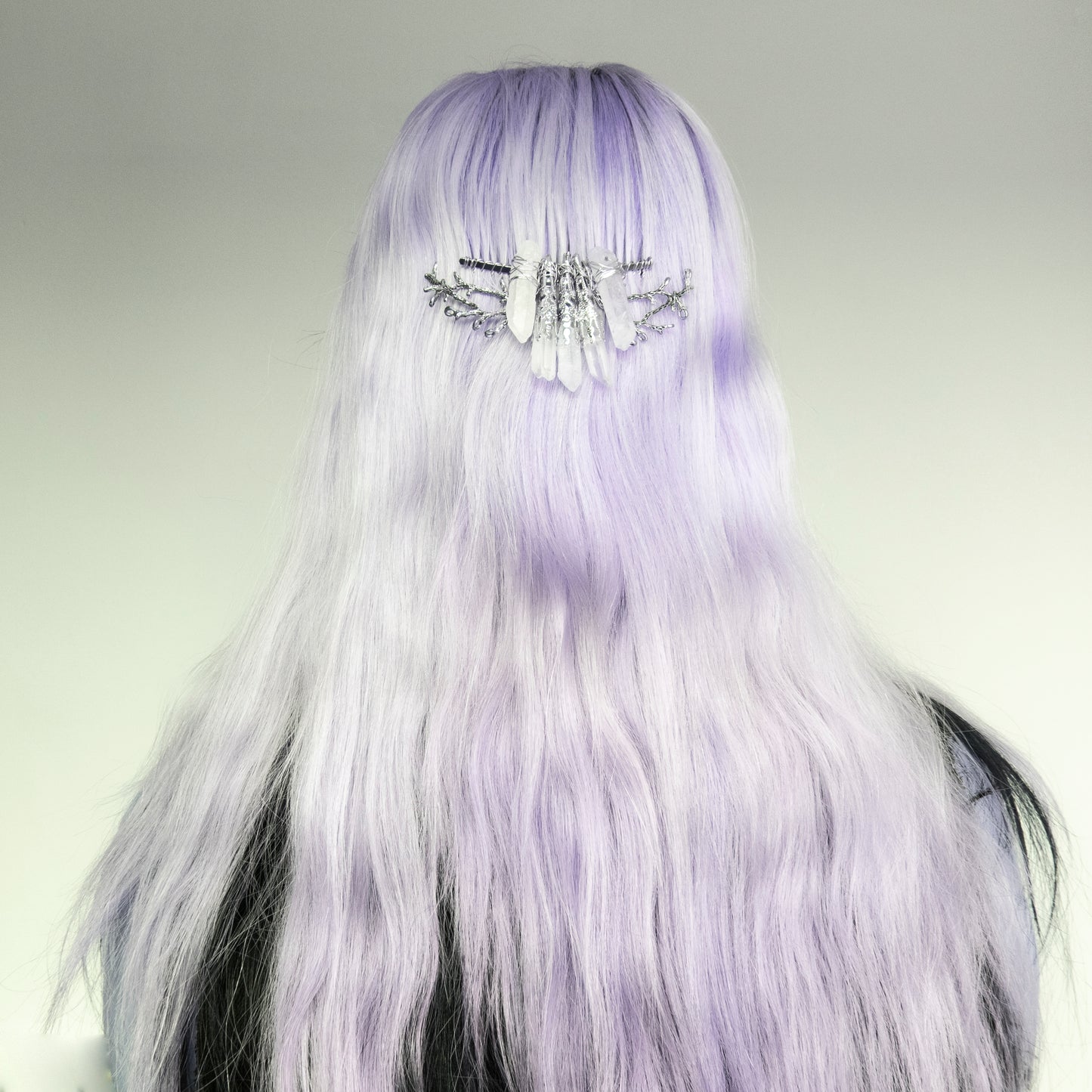 Clear Quartz hair comb