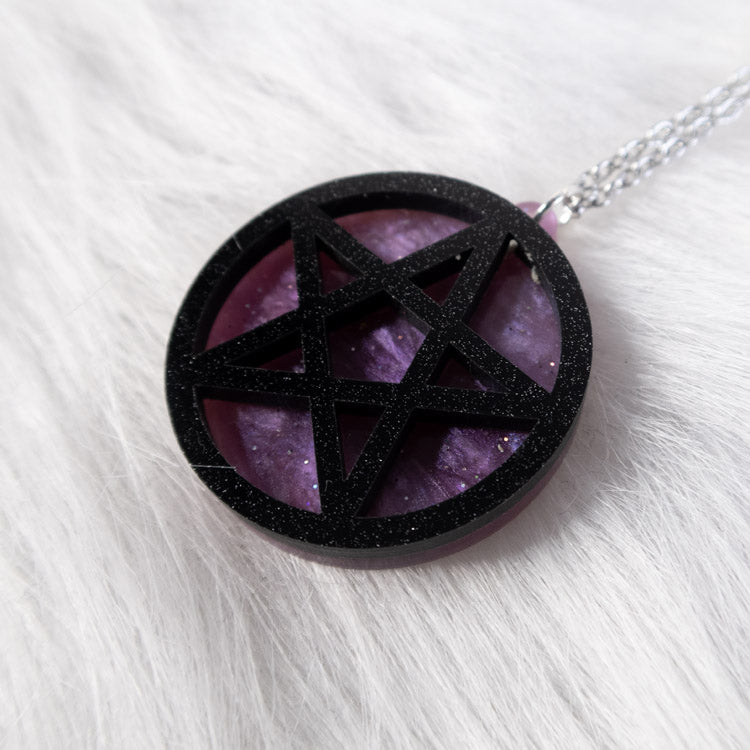 Night Sigil Necklace – Black