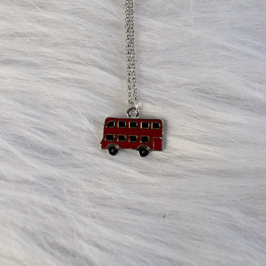 Little Red Bus Necklace