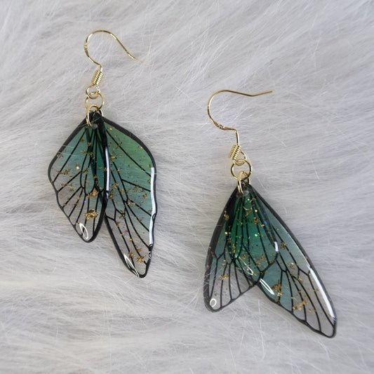 Fairy Wings Earrings – Green