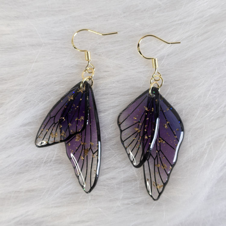 Fairy Wings Earrings – Purple