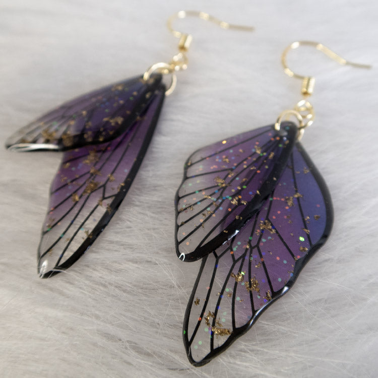 Fairy Wings Earrings – Purple