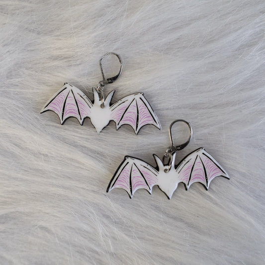 Ghostwing Bat Earrings
