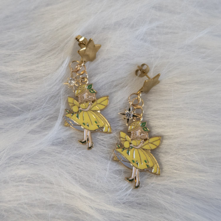 Lemon Garden Fairy Earrings