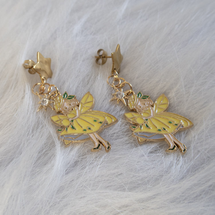 Lemon Garden Fairy Earrings