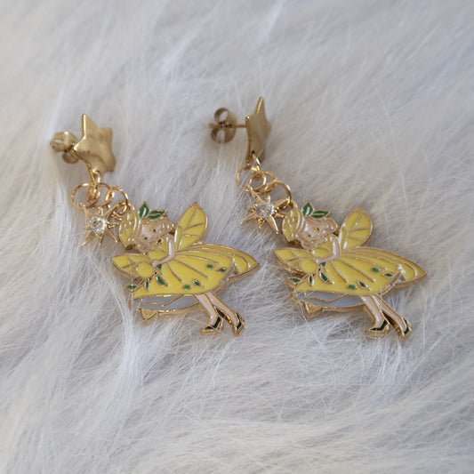 Lemon Garden Fairy Earrings