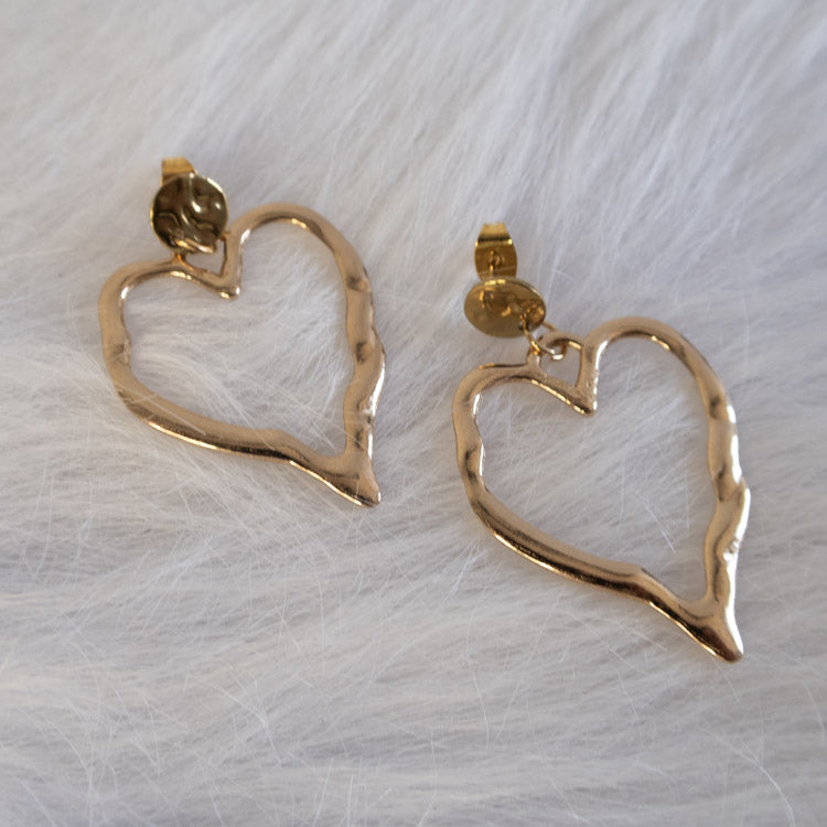 Golden Heartbeat Earrings