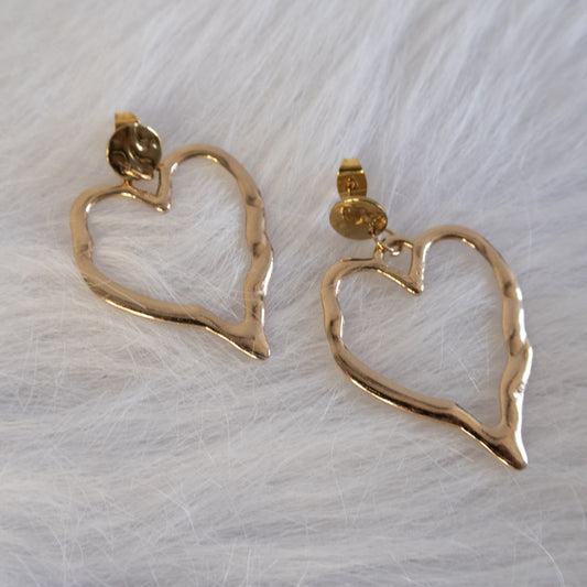 Golden Heartbeat Earrings