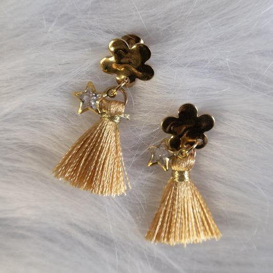 Golden Star Tassel Earrings