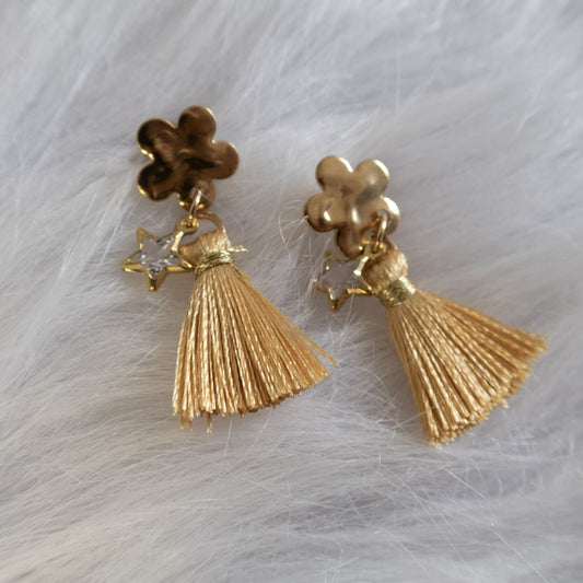 Golden Star Tassel Earrings